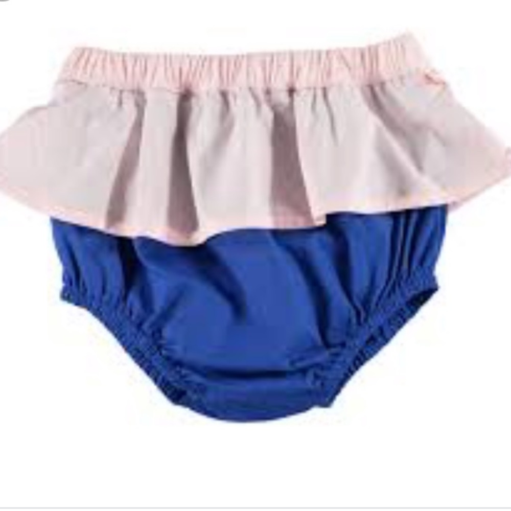 Tiny Cottons Pink/Blue Girls Bloomer Sz 12-18m